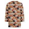 Women's Fashion Casual Three-quarter Sleeve Halloween Printed Round Neck Top