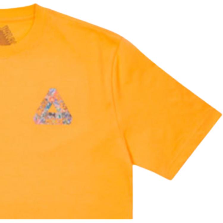 Palace FW21 Tri-Sticker Pack Graffiti Print Round Neck Short Sleeve T-Shirt Unisex Tops Yellow P21TS110