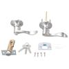Steel Door Levers with Keyed Alike Entry Function Reversible Door Lock Adjustable Backset Lock for Front & Entrance Door