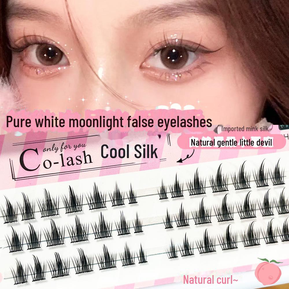 

Coolles Pure Desire White Moonlight Eyelashes - Ultra-fine Stem, Dense Little Devil Style, Pre-Cut for Easy Application.