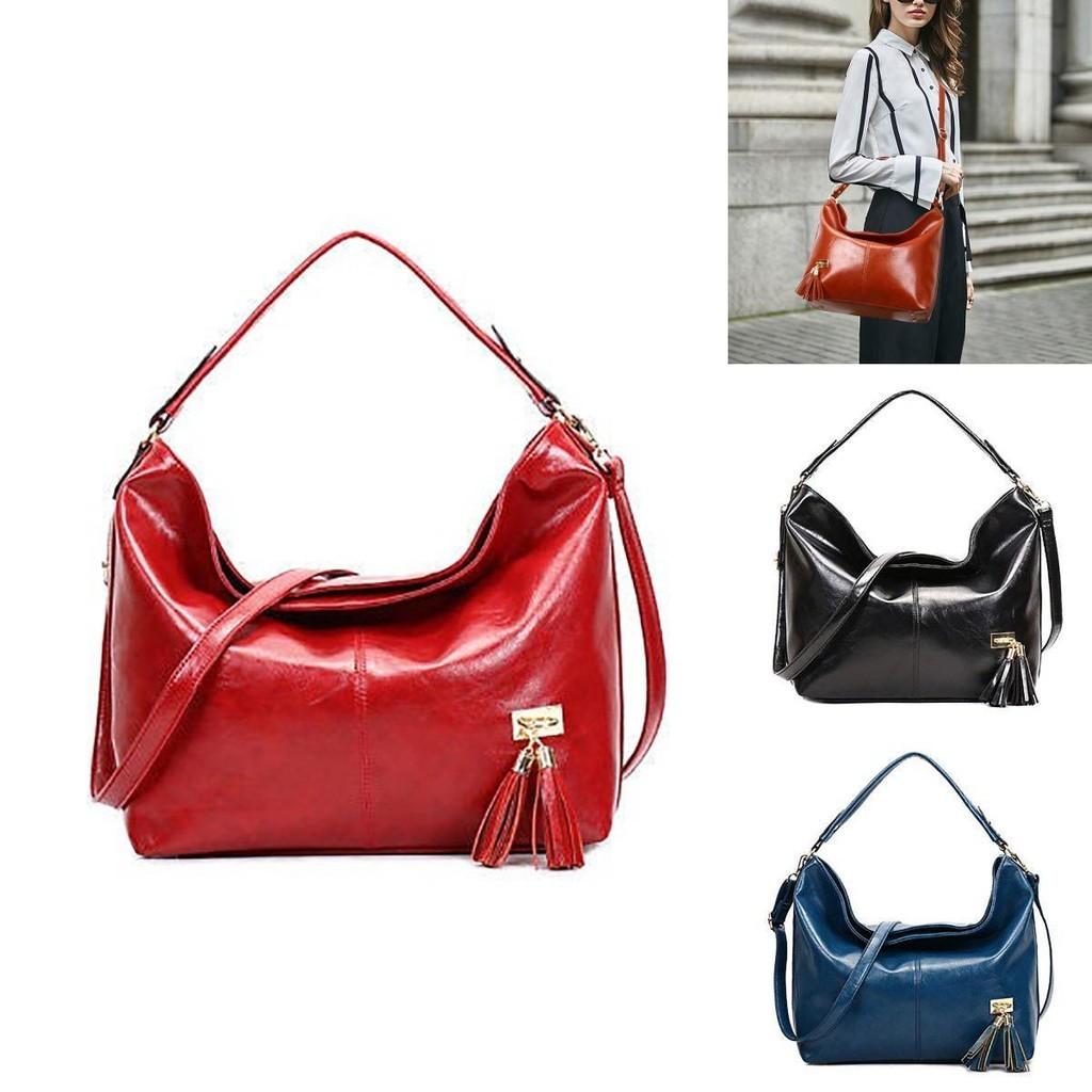 Stylish Women Pu Bucket Bag With Chic Tassels For Daily Fashionable Use