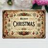Vintage Santa Claus Metal Tin Sign Wall Art Christmas Rustic Holiday Decor Indoor Outdoor 11.9x7.9 Inch 2D Flat