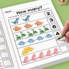 Kids Math Workbook Fun Cartoon Early Learning Activity Book Counting Tracing Simple Math Writing Practice Preschool Education