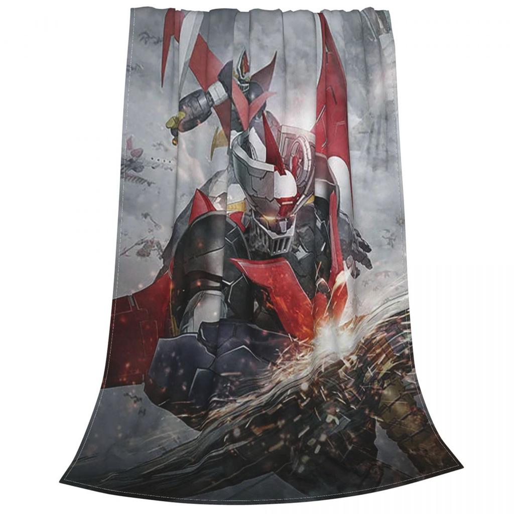 Mazinger Z Ufo Robot 3D Print Blankets Goldorak Anime Grendizer Wool Throw Blankets Bed Sofa Decoration Soft Warm Bedspreads