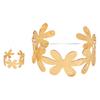 French Retro Flower Bracelet & Ring Set for Women