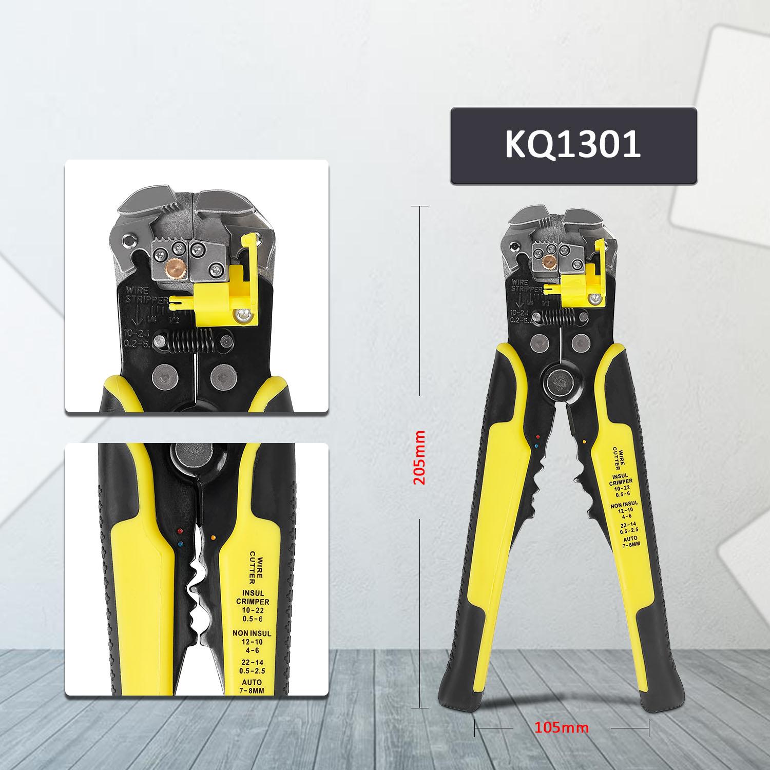 

KQ-1301 Многофункциональный инструмент для зачистки проводов Регулируемые кусачки для зачистки кабелей Клещи для обжима клемм 10-22 Ручной инструмент электрика 205x105mm