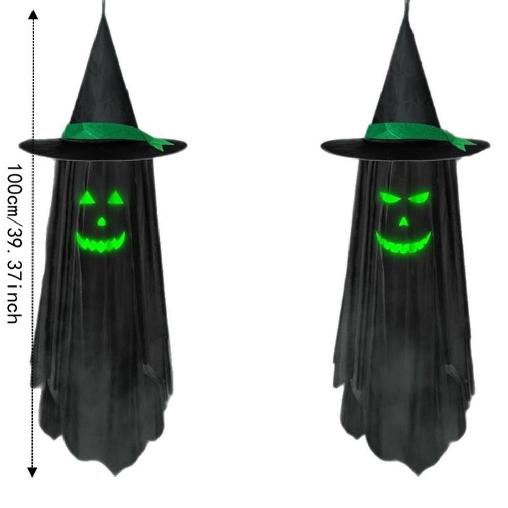 Spooky Halloween Wizard's Hat Ghost No Power Required Ghost Pendant  Scene Atmosphere Layout