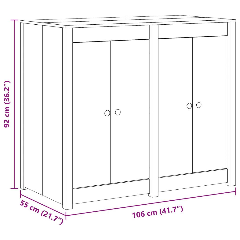 Outdoor Kitchen Cabinet MEPPEL Natural Douglas 106 x 55 x 92 cm
