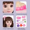 Hlava modelky na úpravu vlasov pre dievčatá, hračka na líčenie, hra na povolanie kaderníčky, s hrebeňom a doplnkami, kreatívny tréningový nástroj pre kaderníkov na nácvik líčenia a účesov