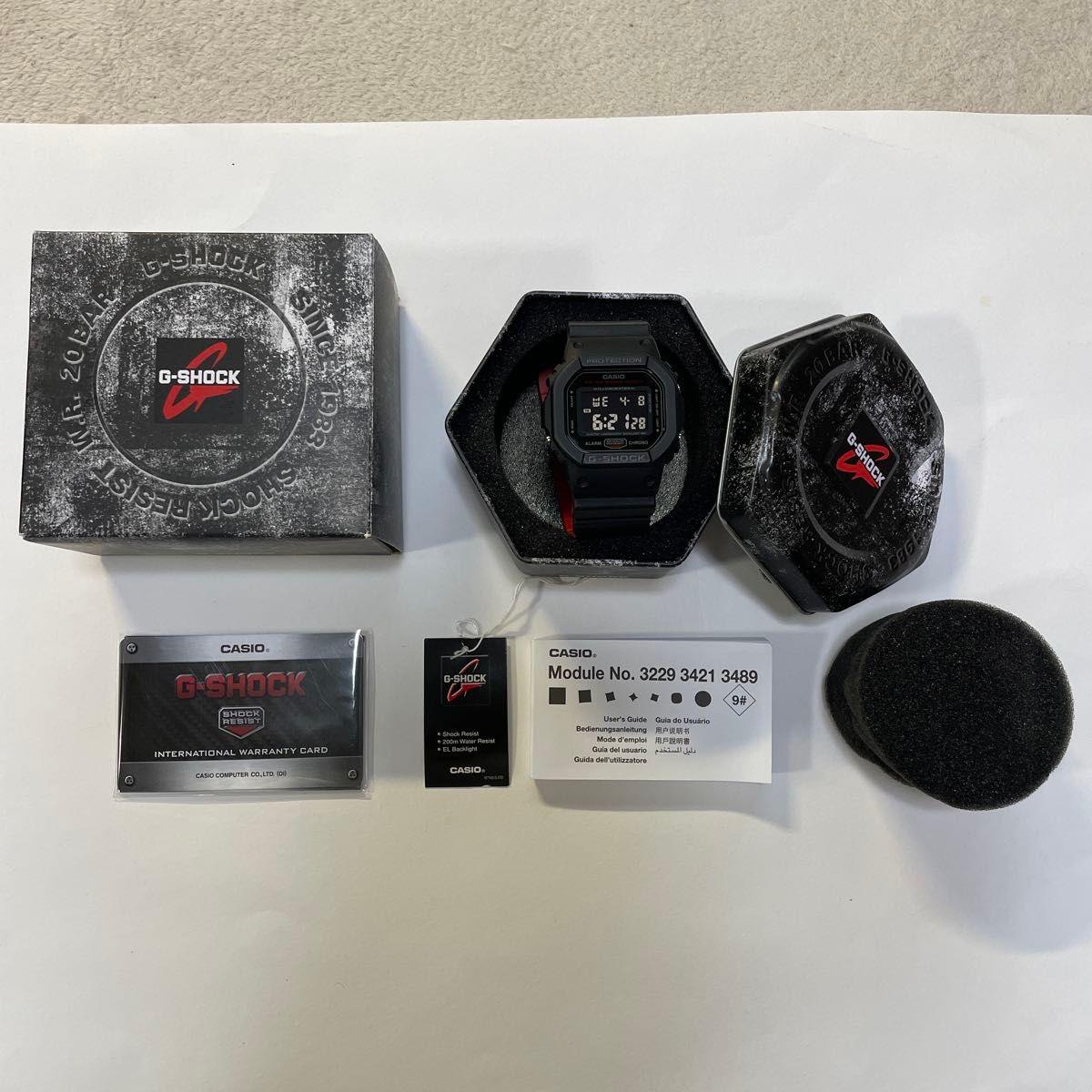 [Good Condition] CASIO G-SHOCK DW-5600HR-1DR Watch Black/Red