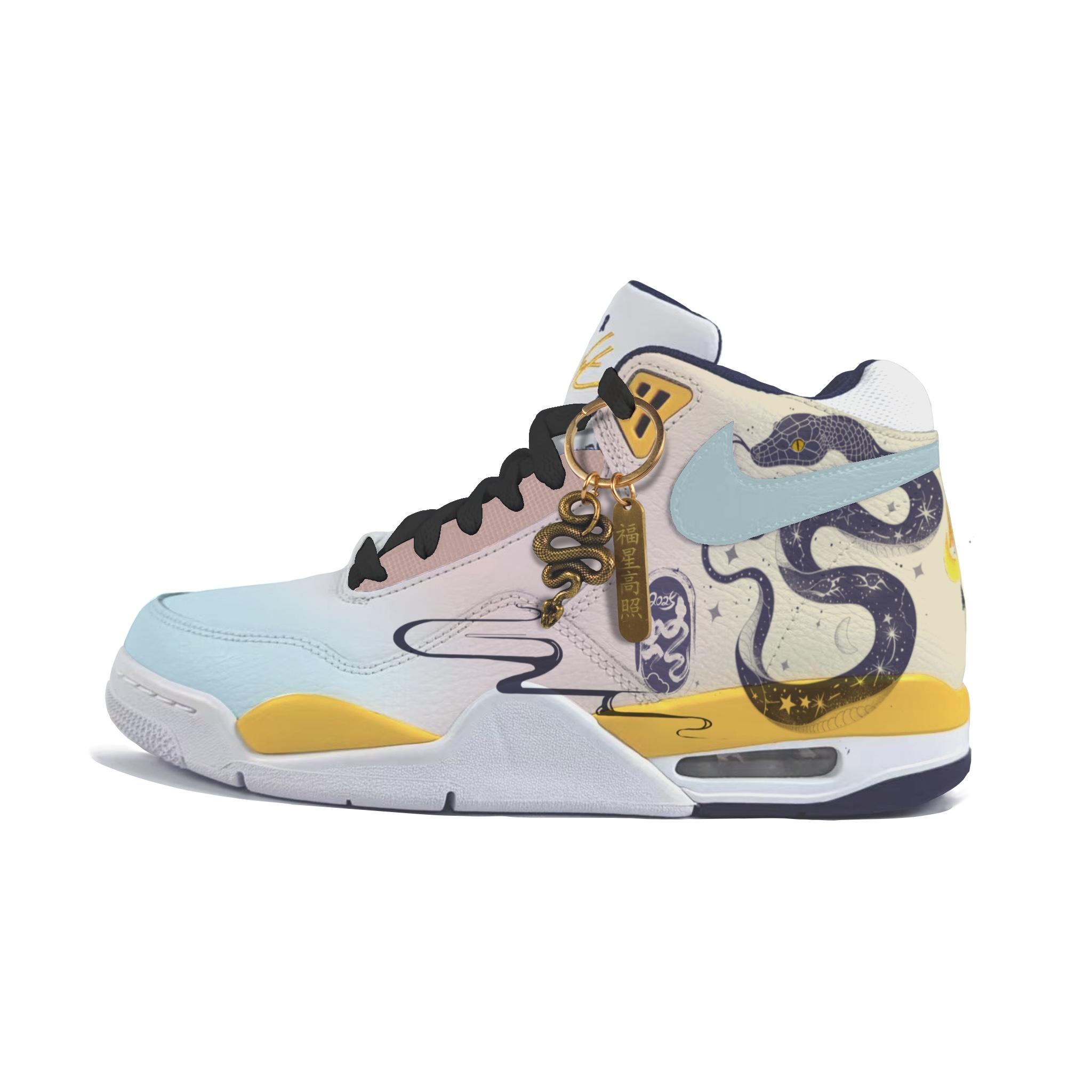 

Nike Flight Legacy Cushioning Slip Resistant Abrasion Resistant High top Vintage Basketball Shoes Men s White BQ4212-102(Team183-) 40