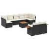 VidaXL Garden Lounge Set with Cushions 10 Pcs, Patio Sofas, Patio Furniture Set, Outdoor Furniture, Black 3259536