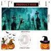 Halloween Haunted House Cemetery Skull Hand Banner - 400x180 Cm Outdoor Festival Decoration