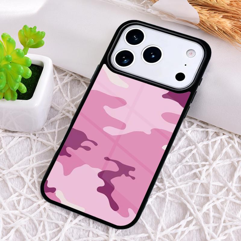 Pink Camoflague Pattern Shockproof Phone Case for iPhone 17 Air 16e 15 11 12 14 13 Pro Max Cover Coque
