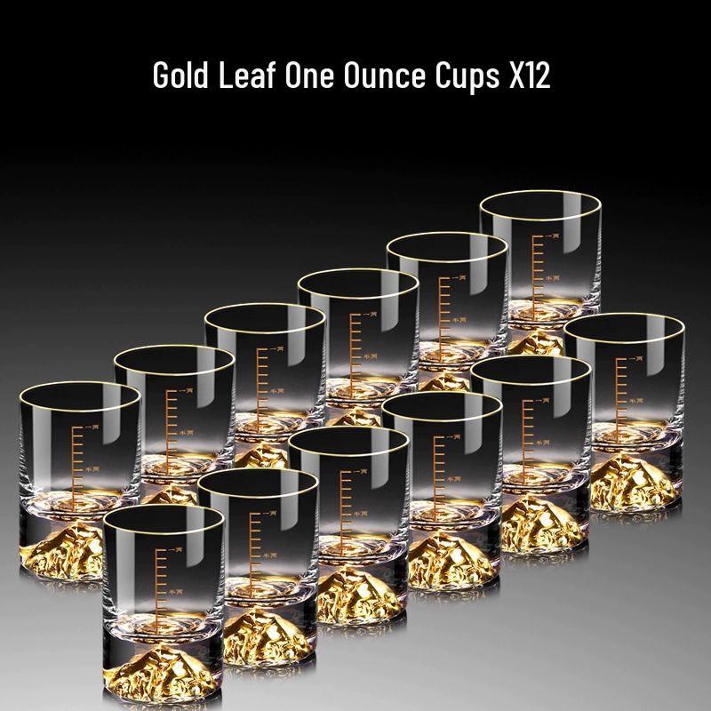 Handmade Gold Foil Crystal Baijiu Set