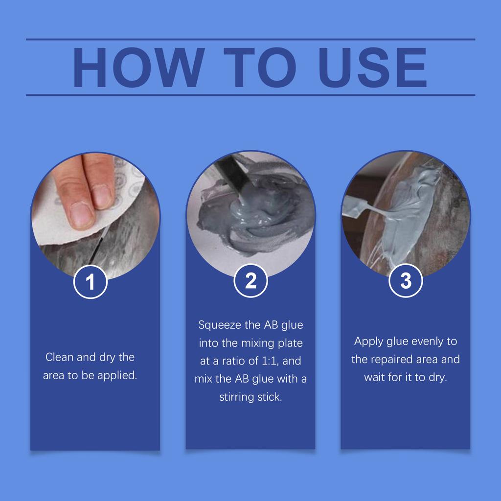 Waterproof Repair Glue Sealant High Temperature Resistance Pipe Repair Adhesive Filler Leak Proof Strong Bond Epoxy Resin Glue