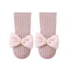 Frühling Sommer Baby Mädchen Socken Neugeborenes Baby Schleife Socken Säugling Baby Socken Rutschfest Weiche Baumwolle Bodensocken Schuhe