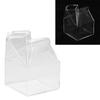 Niedliche Hausform Transparent Kaffee Milch Wasser Glas Tasse Becher Ausgießer Karton Container