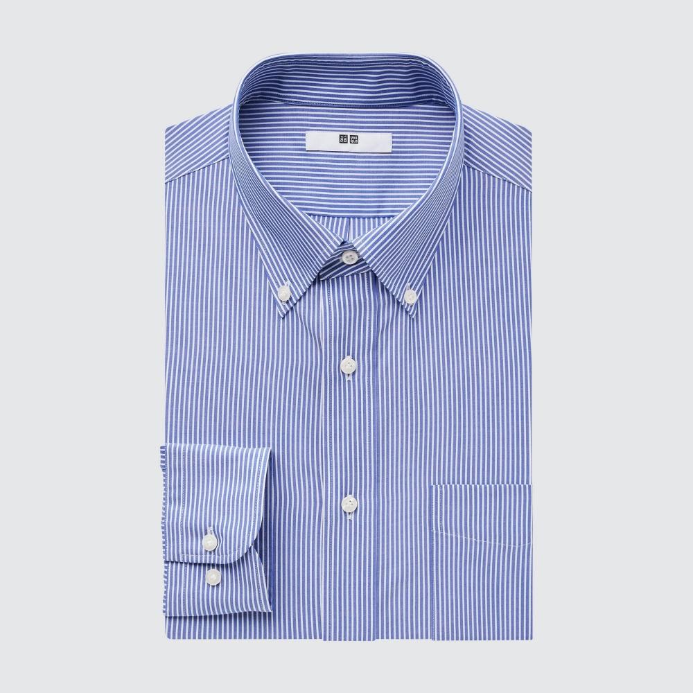 

Рубашка в тонкую перекрестную полоску UNIQLO JAPAN с длинным рукавом