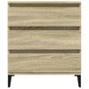 Vidaxl Chest of Drawers, Sonoma Oak, 60X35X70 Cm, Wood-Based Material