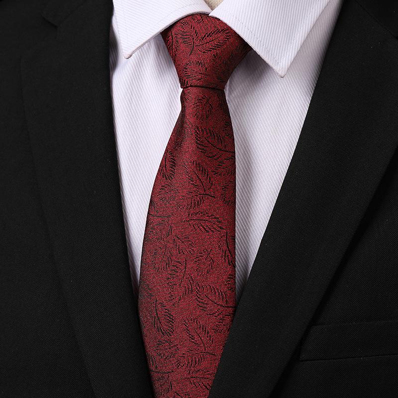 Fashion Versatile Casual Men And Women Retro Hong Kong Style Business Dress Groom Wedding Korean Version 8Cm Hand-Patterned Tie