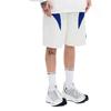 Li Ning Color Block Mid Rise Straight Loose Sports Shorts Men shorts Off-White Shadow-Purple Blue AKSU165-2