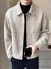 2025 Men's Trendy Thickened Wool Lapel Jacket - Autumn/Winter Versatile Casual Wear