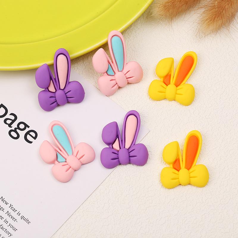 DIY Decorative Materials: Resin Rabbit Ears for Jewelry, Phone Cases, Hair Clips, Water Cups, Crocs, and Stationery Boxes
