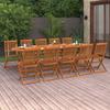 Vidaxl 11-Cz. Garden Furniture Set 280X90X75Cm Solid Acacia Wood