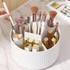 1 Stück 360° drehbarer Make-up-Pinsel-Organizer Kosmetik-Organizer 5 Fächer Make-up-Pinsel-Becher Badezimmer-Waschtisch Schreibtisch Aufbewahrungs-Halter Tasche