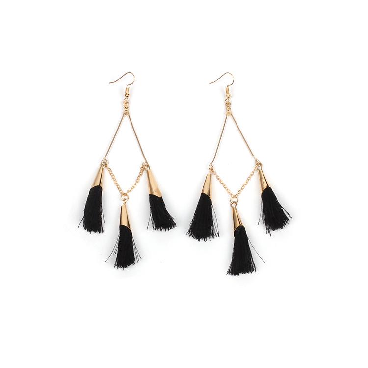 Wish Handmade Jewelry Fringed Earrings, Bohemian Long Earrings European and American Jewelry