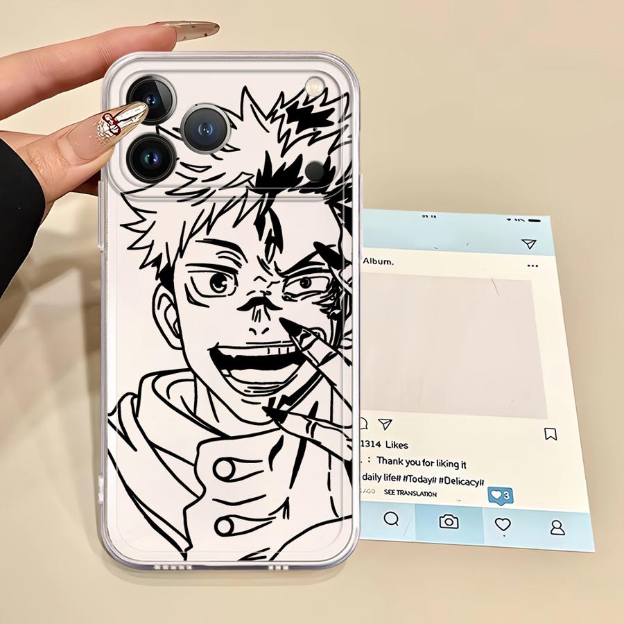 Case for iPhone 17 Pro Max 13 Pro Air 16 XS Max 11 14 Plus XR 7 8 15 12 Mini Soft Phone Cover J-Jujutsus K-Kaisens Anime