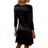 Stylish, Elegant, And Sophisticated Mid-length Long-sleeved  Neck Dress For Women