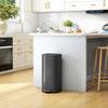 30L Kitchen Bin, Compact Pedal Bin with Soft-Close and Stay-Open Lid, Removable Bucket for Kitchen, Home, Office, Black