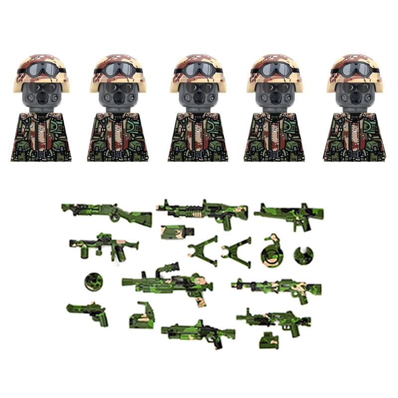 MOC Militär Sowjetischer US-Soldat Figur Baustein Kavallerie Pilot Westlicher Cowboy Detektiv Waffe Schwert Umhang Kinder Spielzeug Geschenk K148