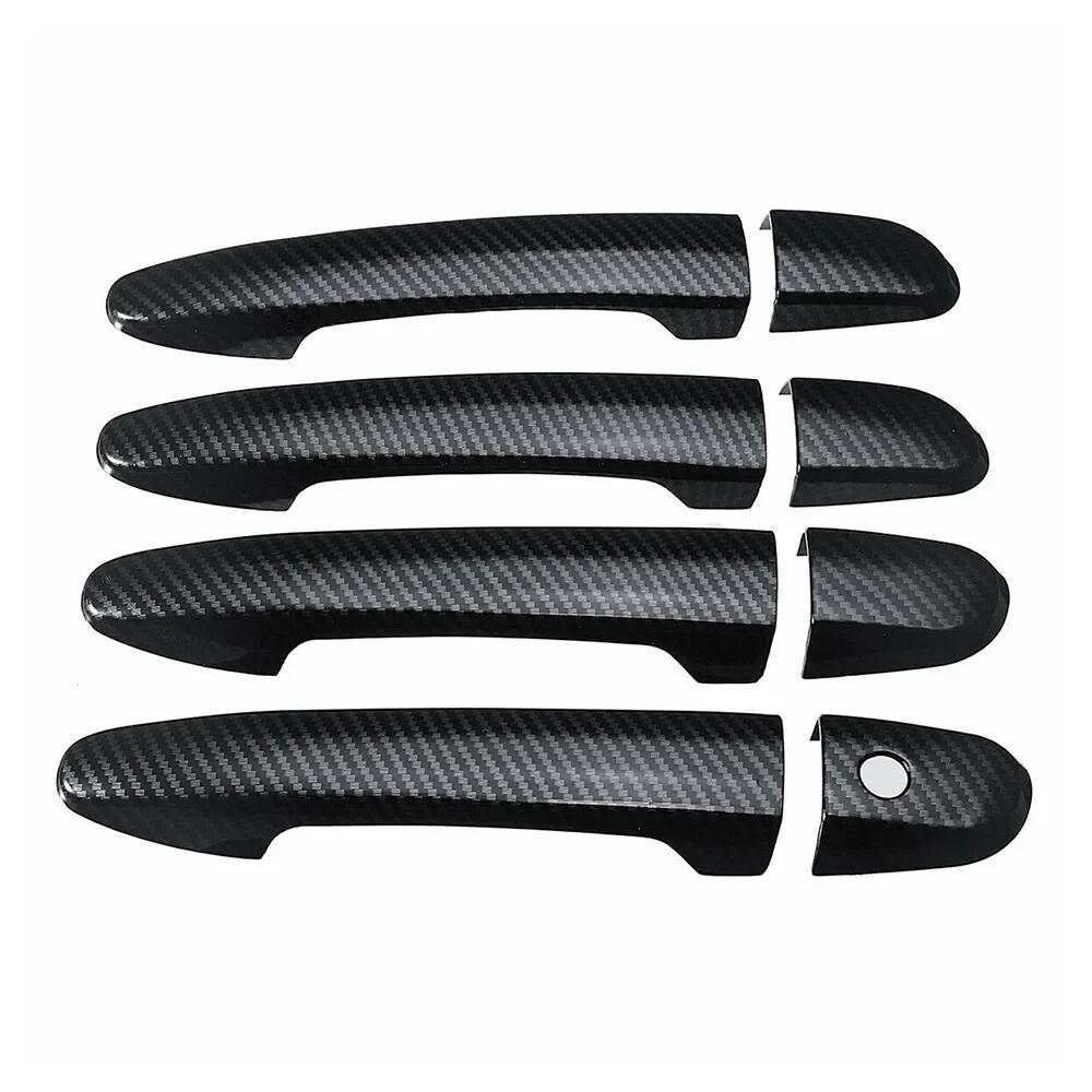 LHD For Mazda 2 3 6 CX3 CX5 2014 2015 2016 2017 2018 2019 Car Smart Keyless Door Handle Cover Trim Carbon Fiber Accessories