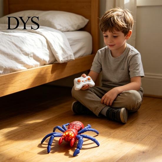 360 Degree Rotating Vehicles RC Wall Climbing Spider Toy, Rechargeable Crawler Spider, Remote Control Vacuum Adsorption Crawling Gadgets Spins