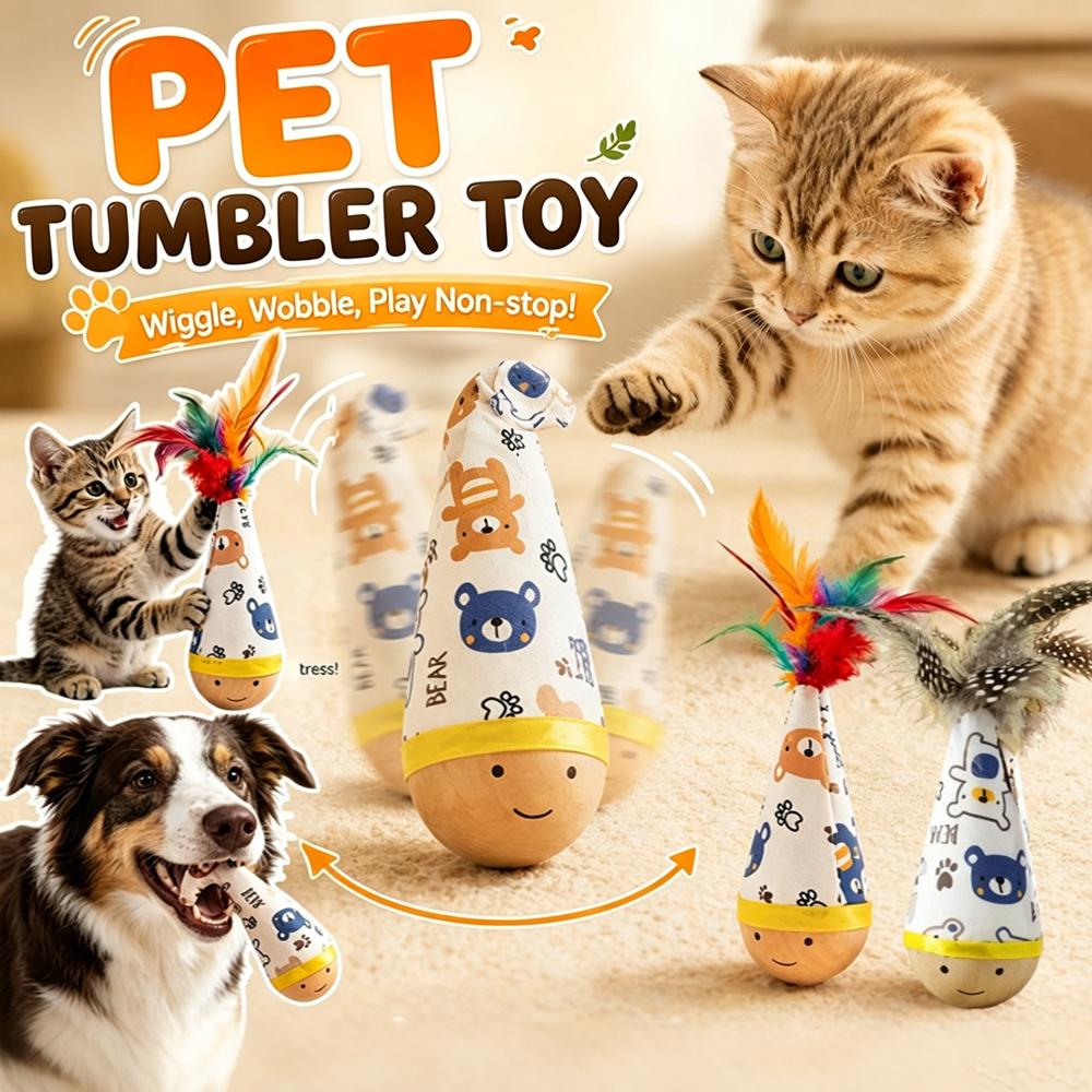 Cat Interactive Toys Funny Feather Kitten Teaser Indoor Play Automatic Toy Gift Cat Feather Toy Kitten Wobble Ball Indoor Play
