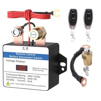 DC 360A Batterietrennschalter mit LED-Spannungsanzeige Batterietrennschalter Diebstahlsicherung Trennschalter Autozubehör