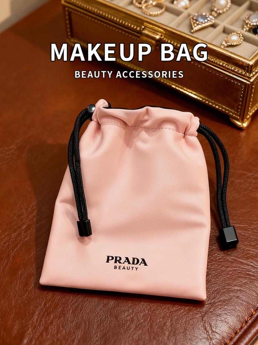 Prada Rozā Satīna Maisiņš Ar Aukliņu