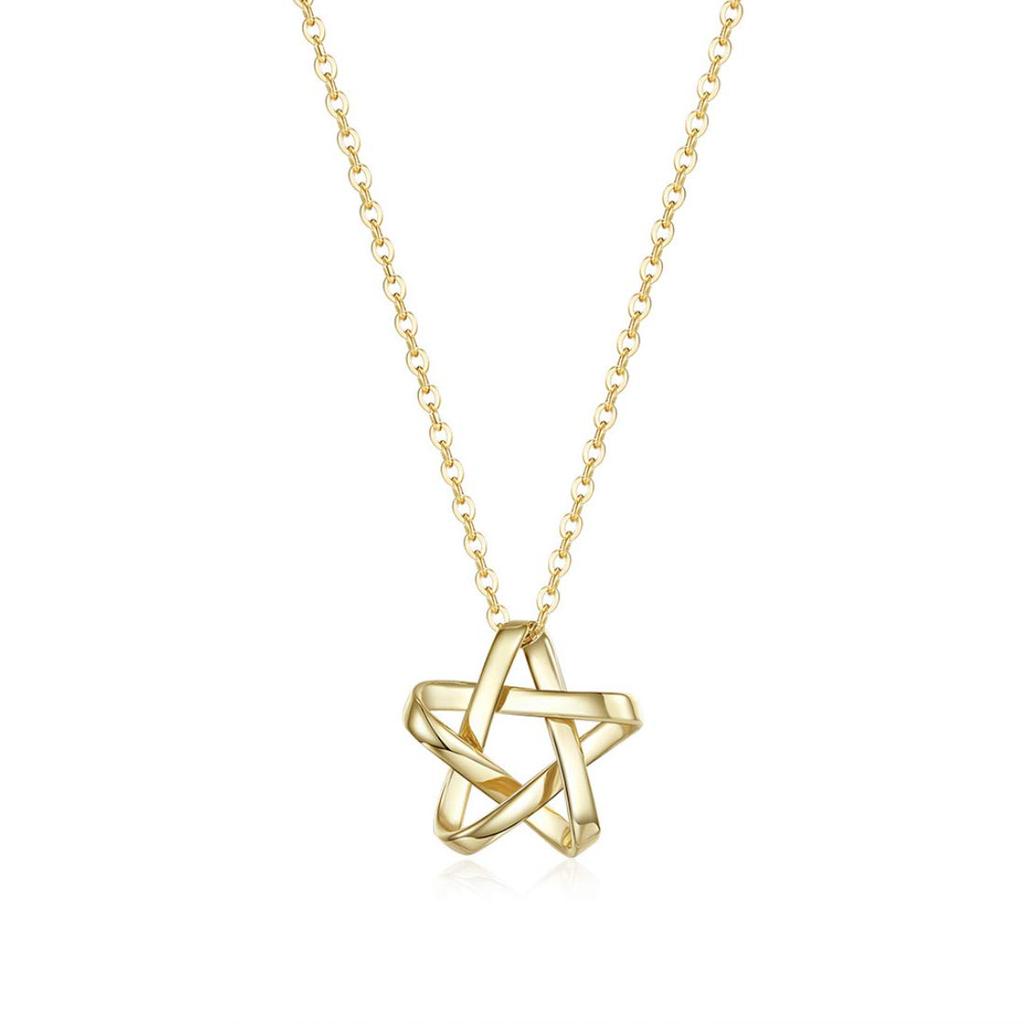 FANCIME 18K Yellow Gold Star Pendant Necklace for 18K Perfect Gift for Gift Wrapping Included Women, Gold, Mother's Day, Christmas, Birthdays,