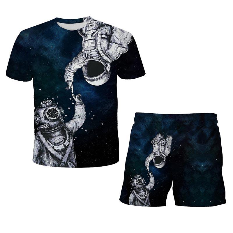 Starry Sky Childrens Summer Short Sleeve Printing T-Shirts Starry Sky Childrens Summer Short Sleeve Printing T-Shirts