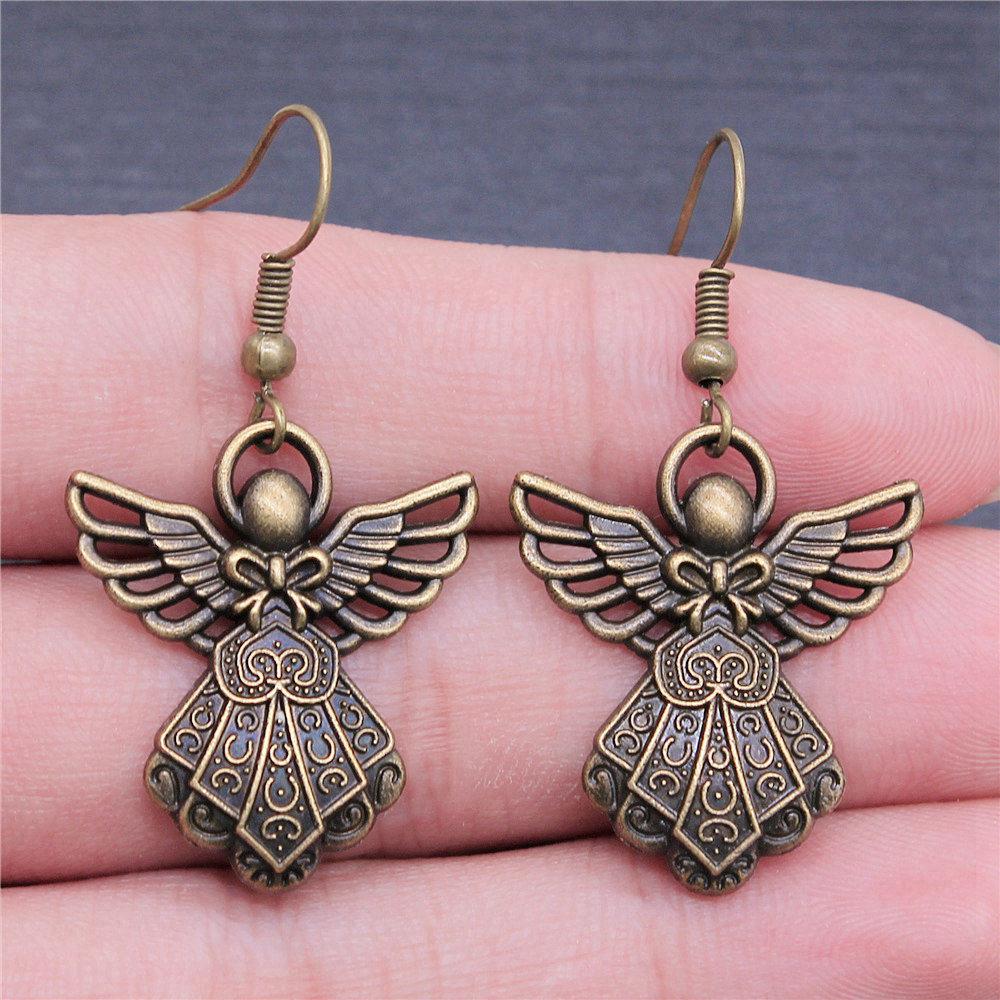 Drop & Dangle Earring Angel Wings Kids' Jewelry MaterialsEarring Size 18x19mm QE002