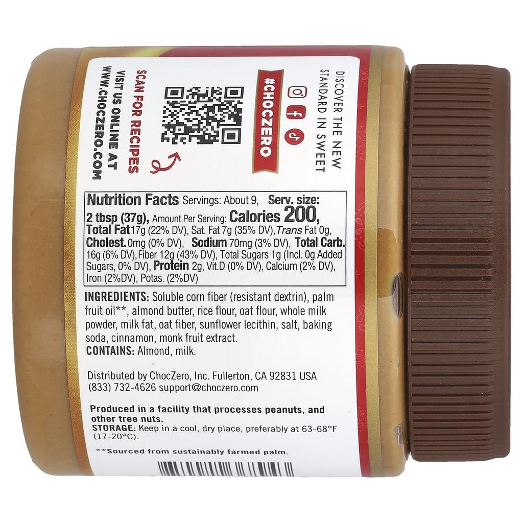 ChocZero, Speculos Cookie Spread, Crunch, 340g (12oz)