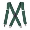 Men's 5CM Wide X-Back Suspenders Elastic 4 Clips Heavy Duty Adjustable Braces
