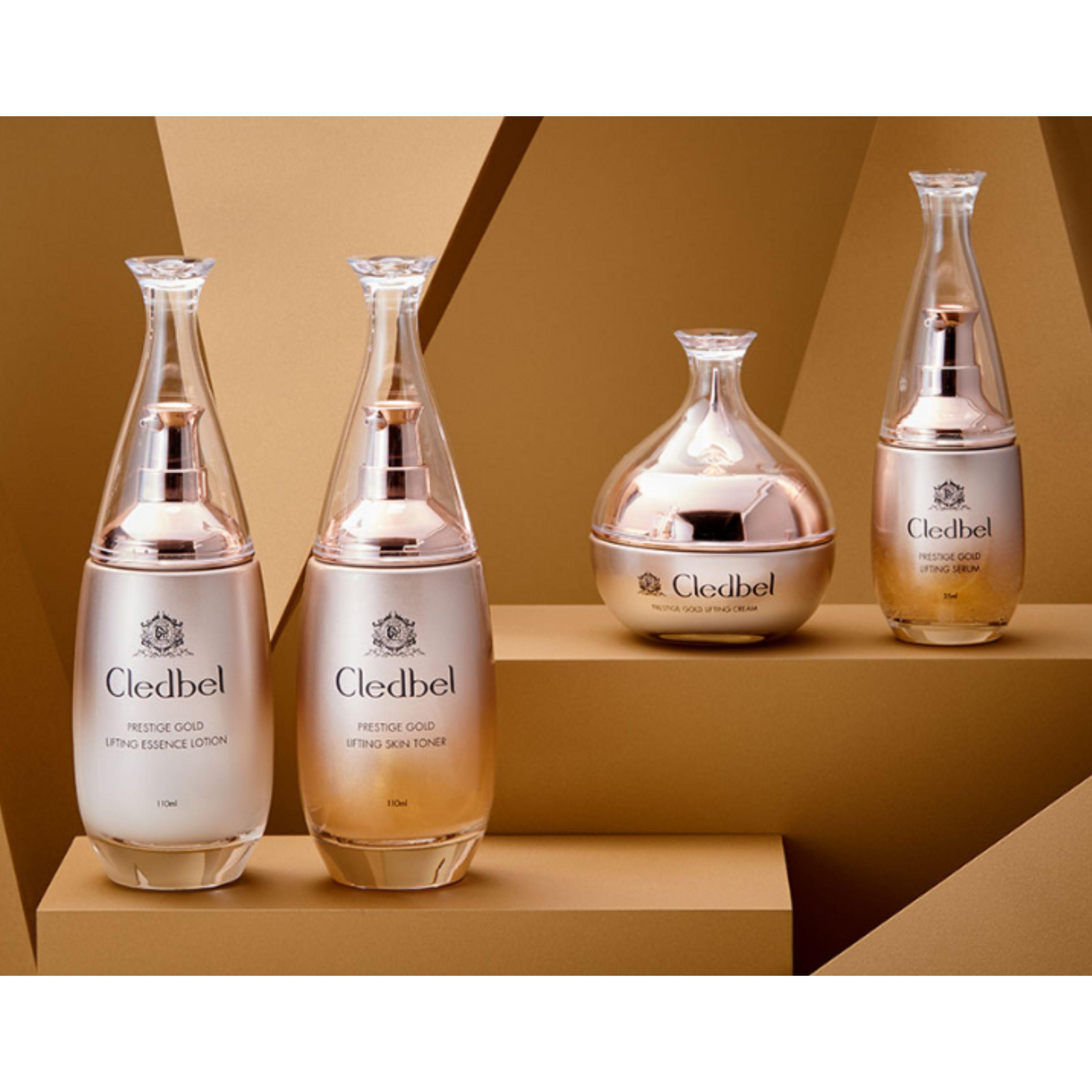 Cledbel Gold Lifting Skincare Set (Toner 110ml / Lotion 110ml / Serum 35ml / Cream 60ml)