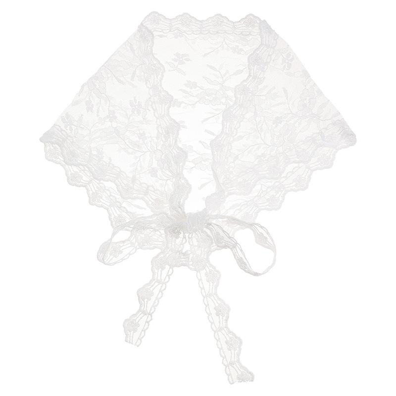 Rural Style Lace Headscarf Dress with Waist Accessories Silk Scarf Waist Seal for Women Triangular Scarf Belt Tied Around The Waist