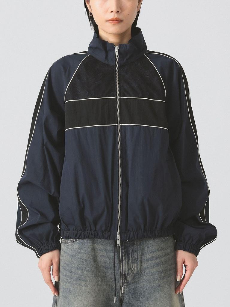 Ray Beams Women's Lace Track Jacket, Navy