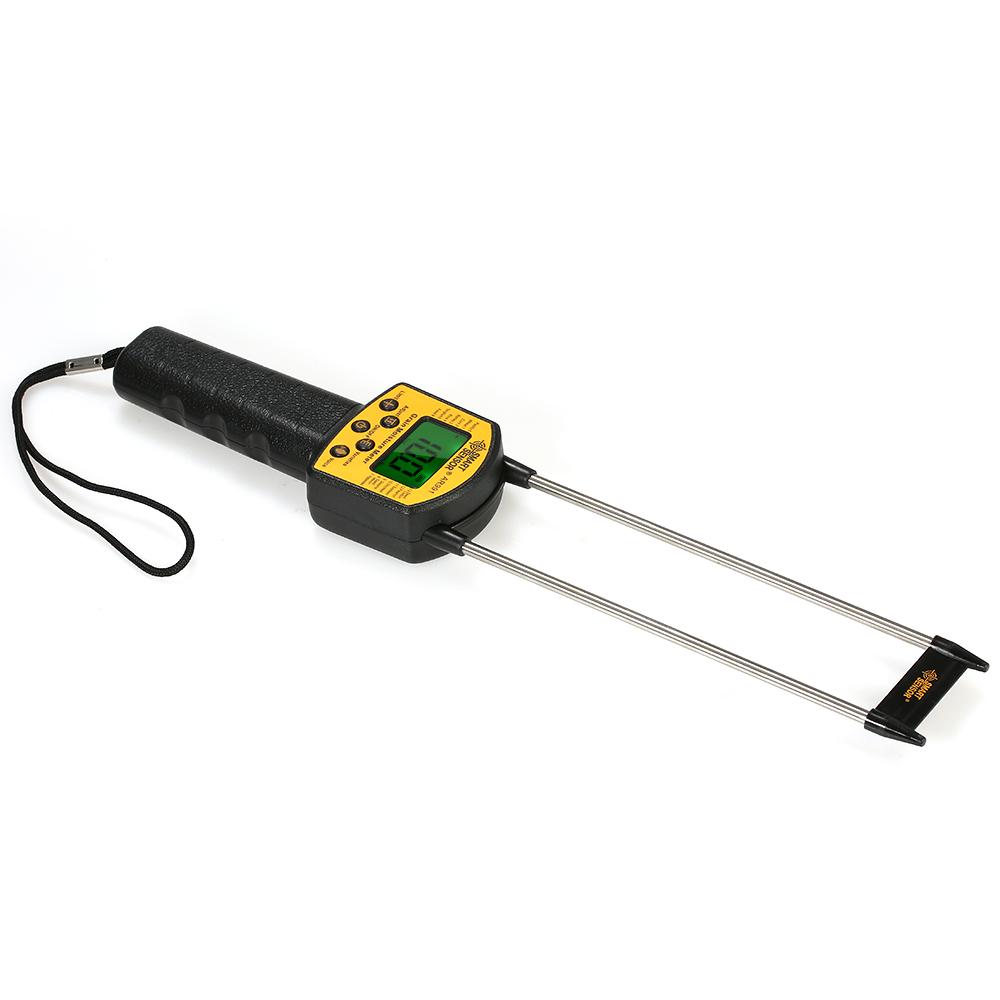 SMART SENSOR Handheld Moisture Meter LCD Digital Grain Moisture Meter Hygrometer with Measuring Probe for Corn Wheat