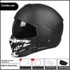 American Warrior Combination Scorpion Helmet Vintage Cruise Motorcycle Helmet Four Seasons Moped Full Helmet